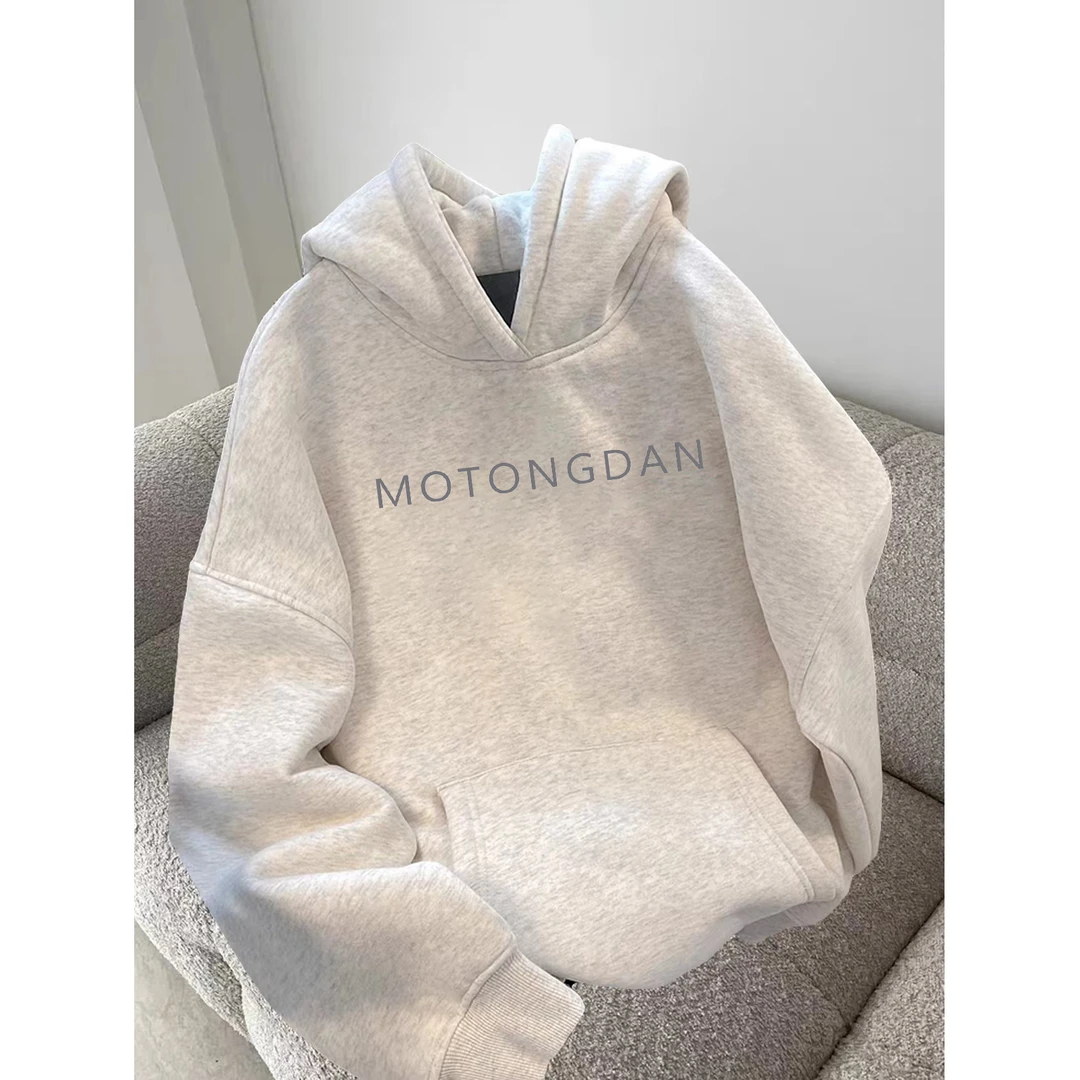 纯棉美式春秋冬连帽卫衣2025新款爆款连帽男女上衣慵懒风外套