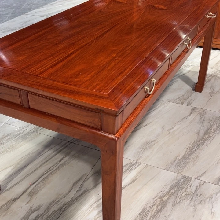 紫檀木类柜类家具y*缅甸花梨木办公桌178