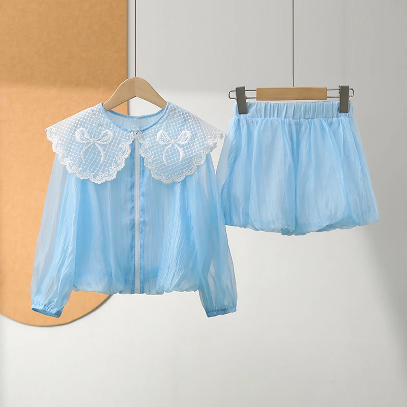 【800+童装摩系列】娃娃领简约气质清凉套装2025夏专柜