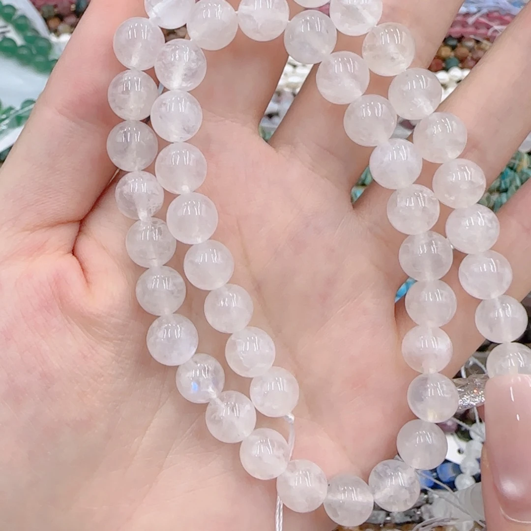 玛瑙/玉髓未镶嵌珠宝半成品一级蓝月光一条卡8