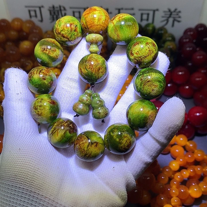 松木（琥珀木）手串/手链2.0 水墨丹青高货