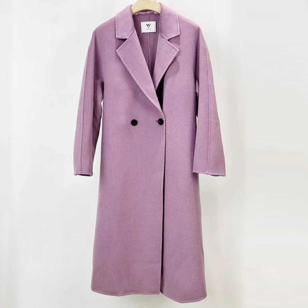 【钱老板粉丝专享】新款女士过膝流行显瘦羊绒大衣外套23HW307-SYR