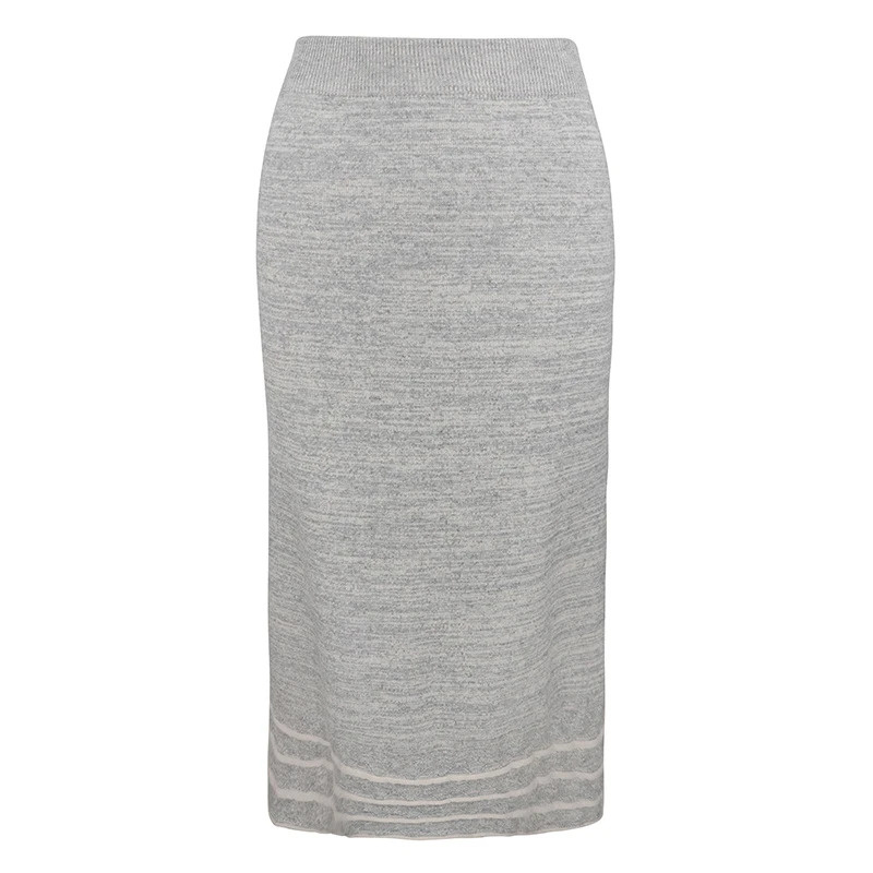 JUNGLE ME秋季粉色弹力中长裙高腰女半身裙长裙时尚女士减龄温柔