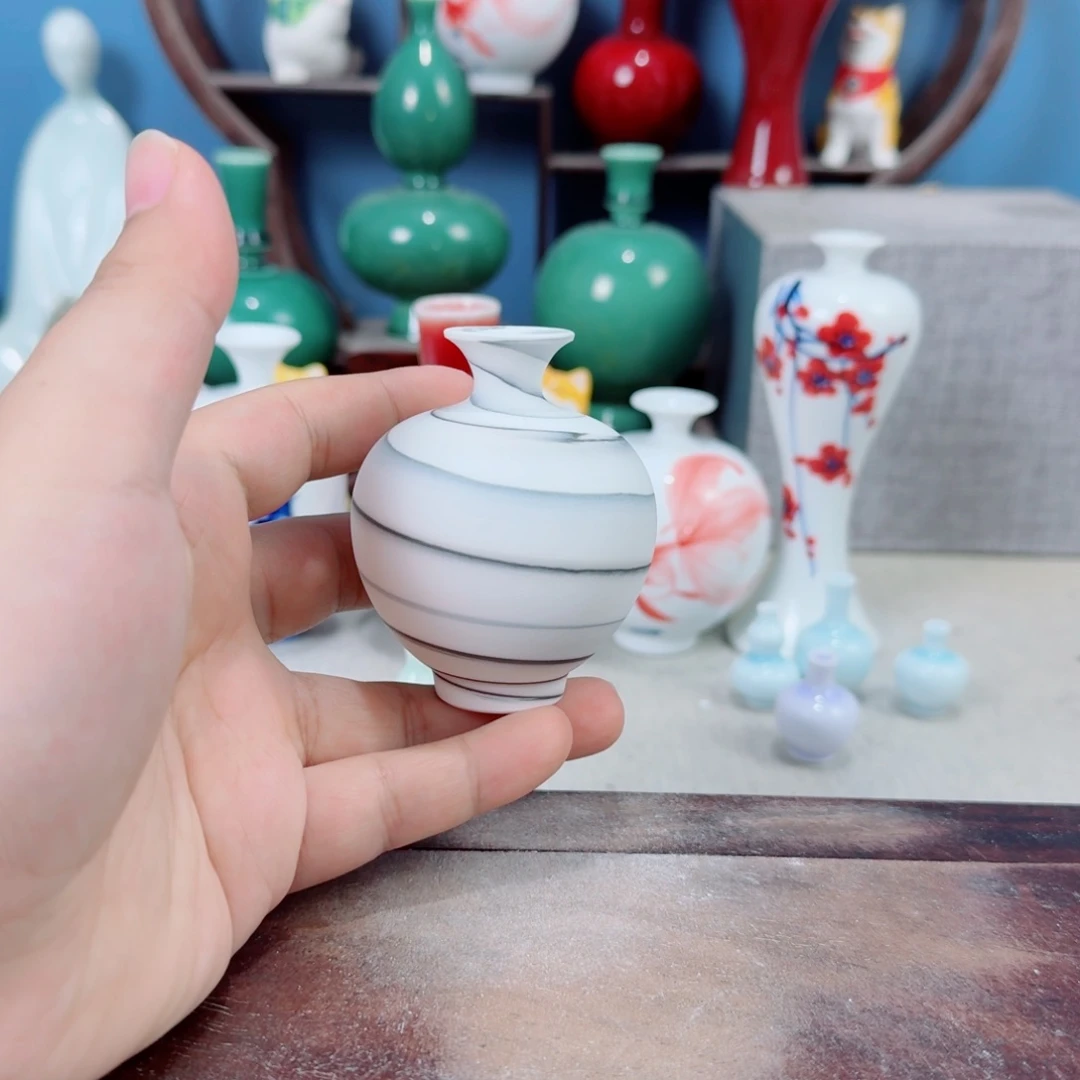 陶瓷手工小花器摆件