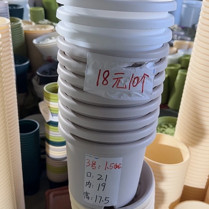 四季3#口径21白色10个无托