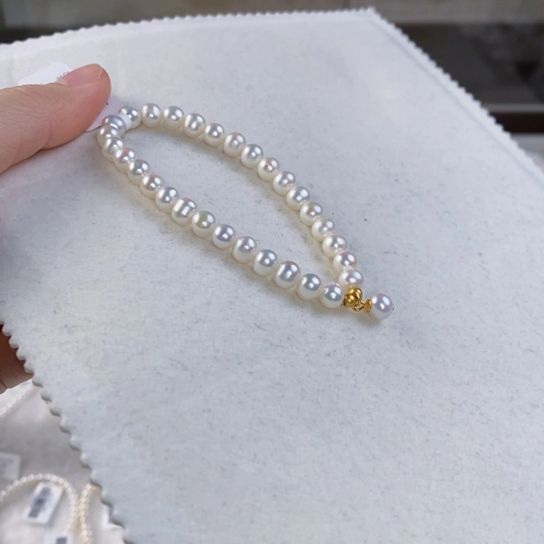 淡水珍珠手绳银S925镶嵌