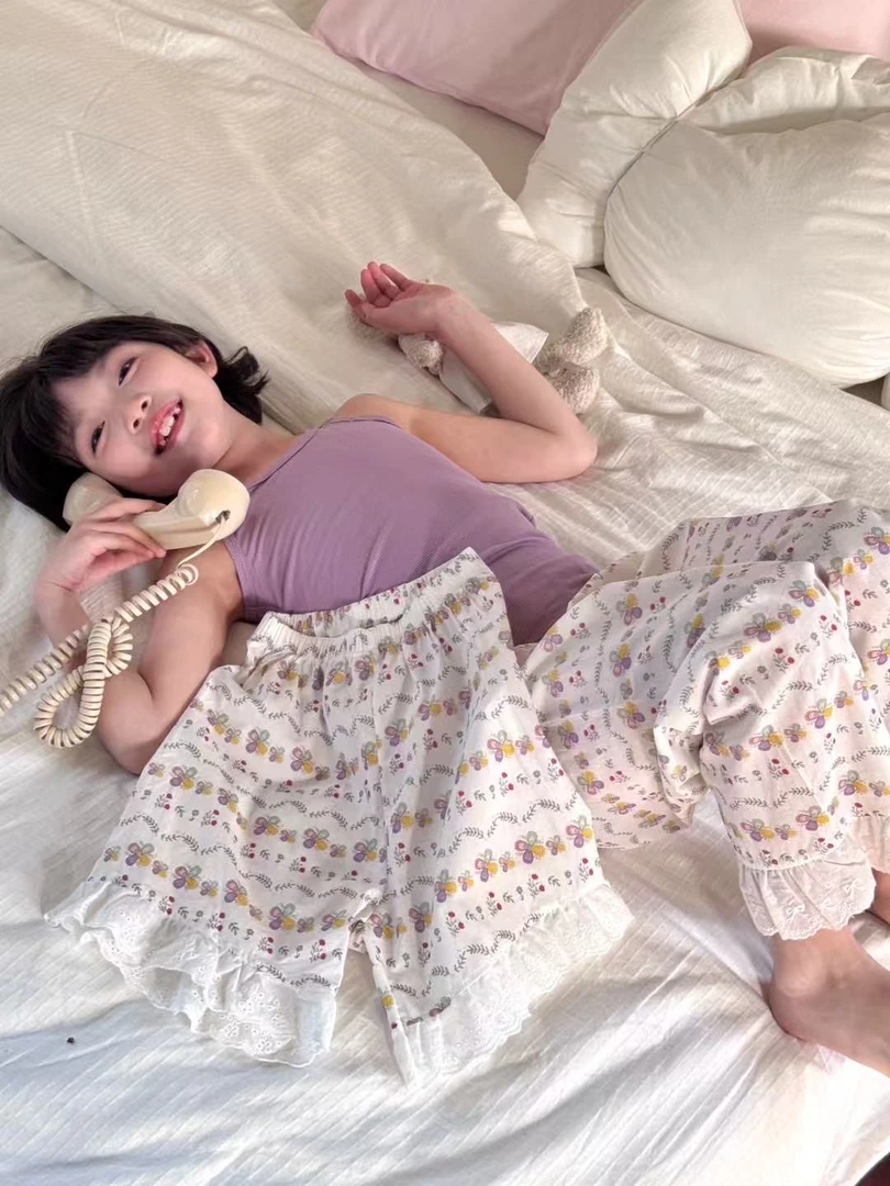 【阿亮暖心选】短裤女薄款母子装裤子亲子装洋气宝宝宽松韩版极简风