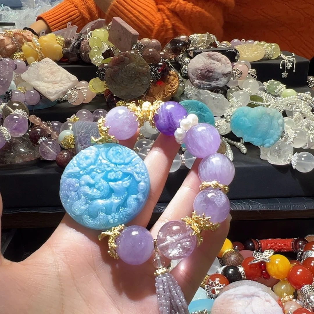 皮***猫水晶手链未镶嵌水晶手链