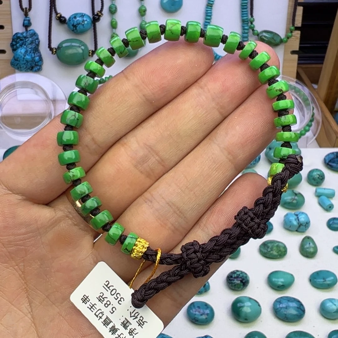 菜籽绿玉化直切手串