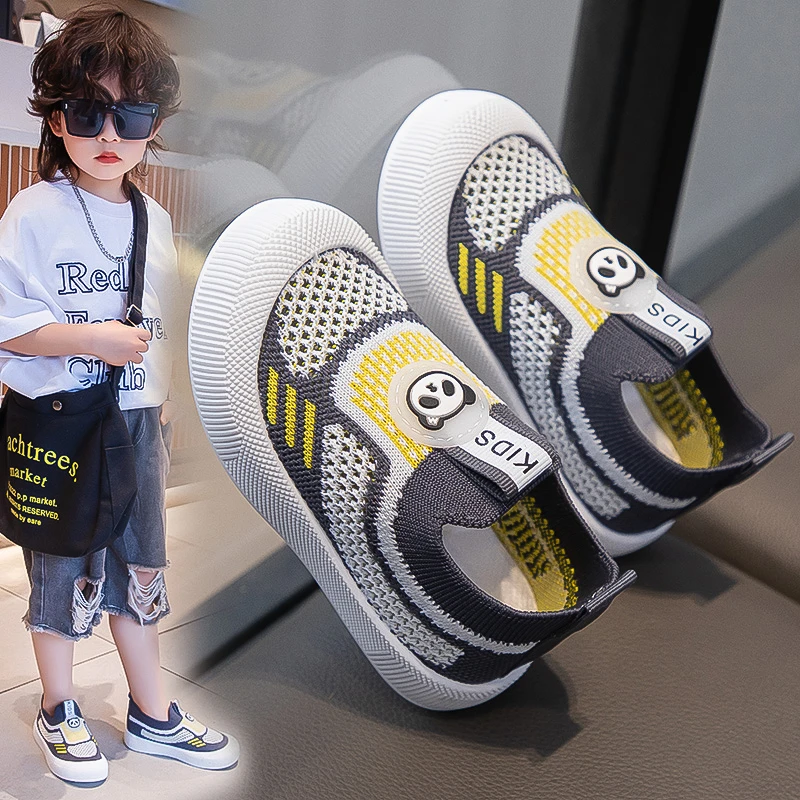 儿童网鞋2025新款春夏透气单网女童运动鞋防滑软底一脚蹬男童鞋子