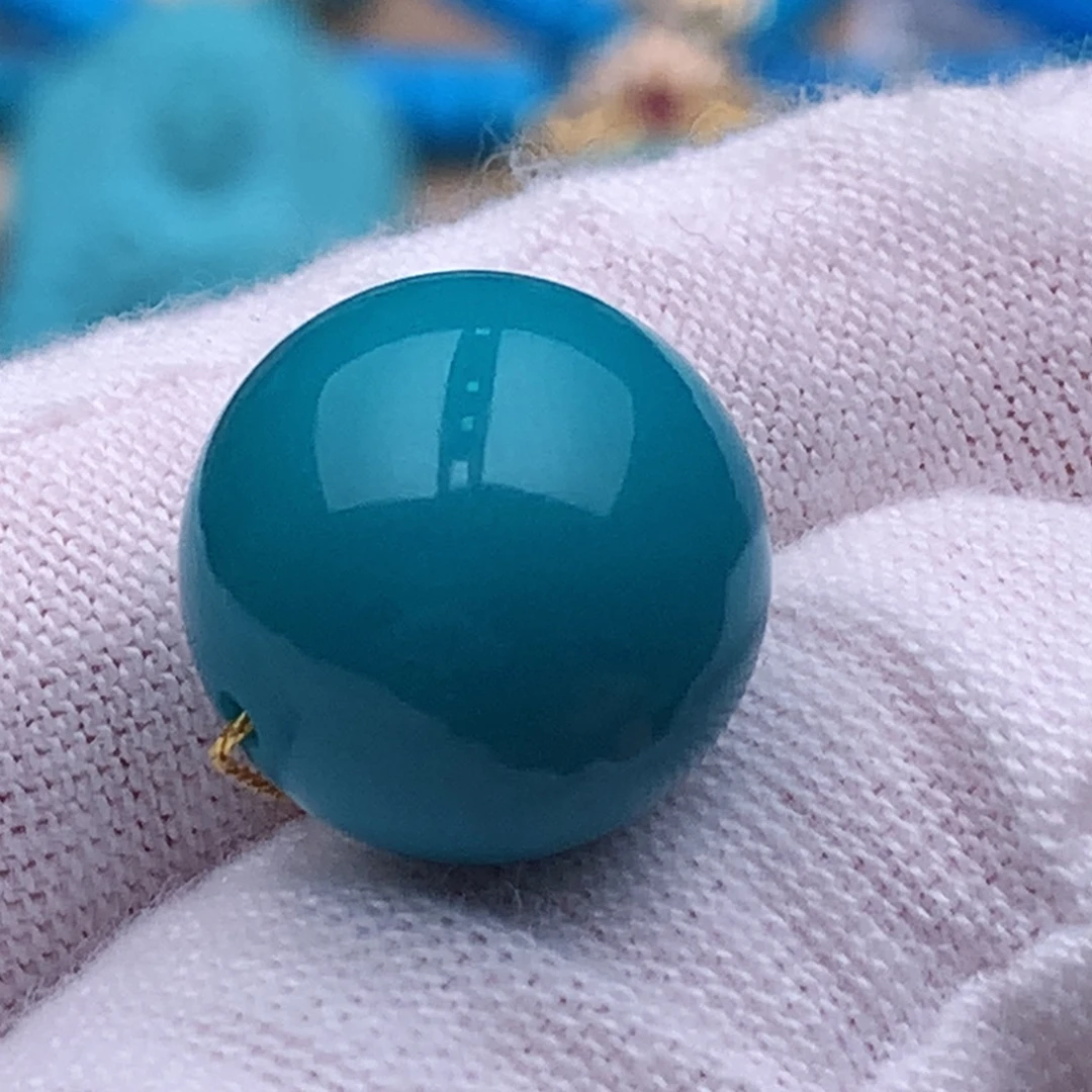 绿松石未镶嵌珠宝奇石13.7mm