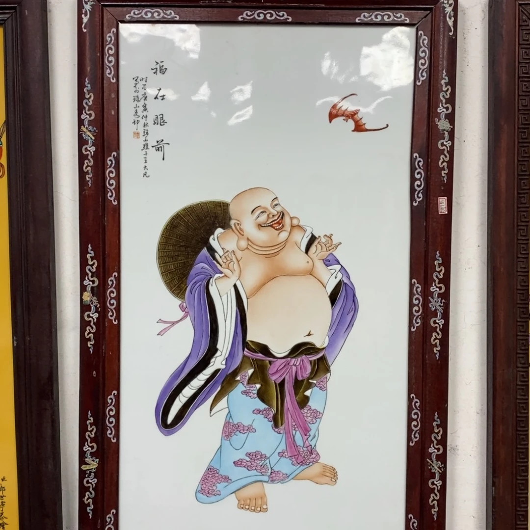 瓷90*52*1景德镇瓷板画柴窑烧制