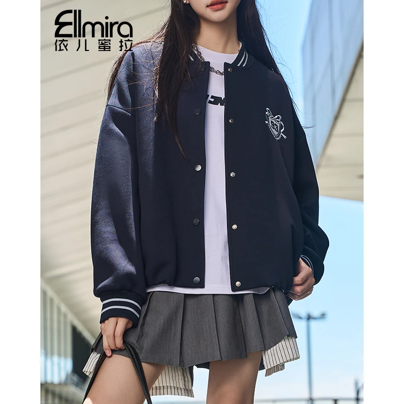 【燕宁】9421女童棒球服秋季外套儿童上衣学院风夹克时尚大童休闲潮