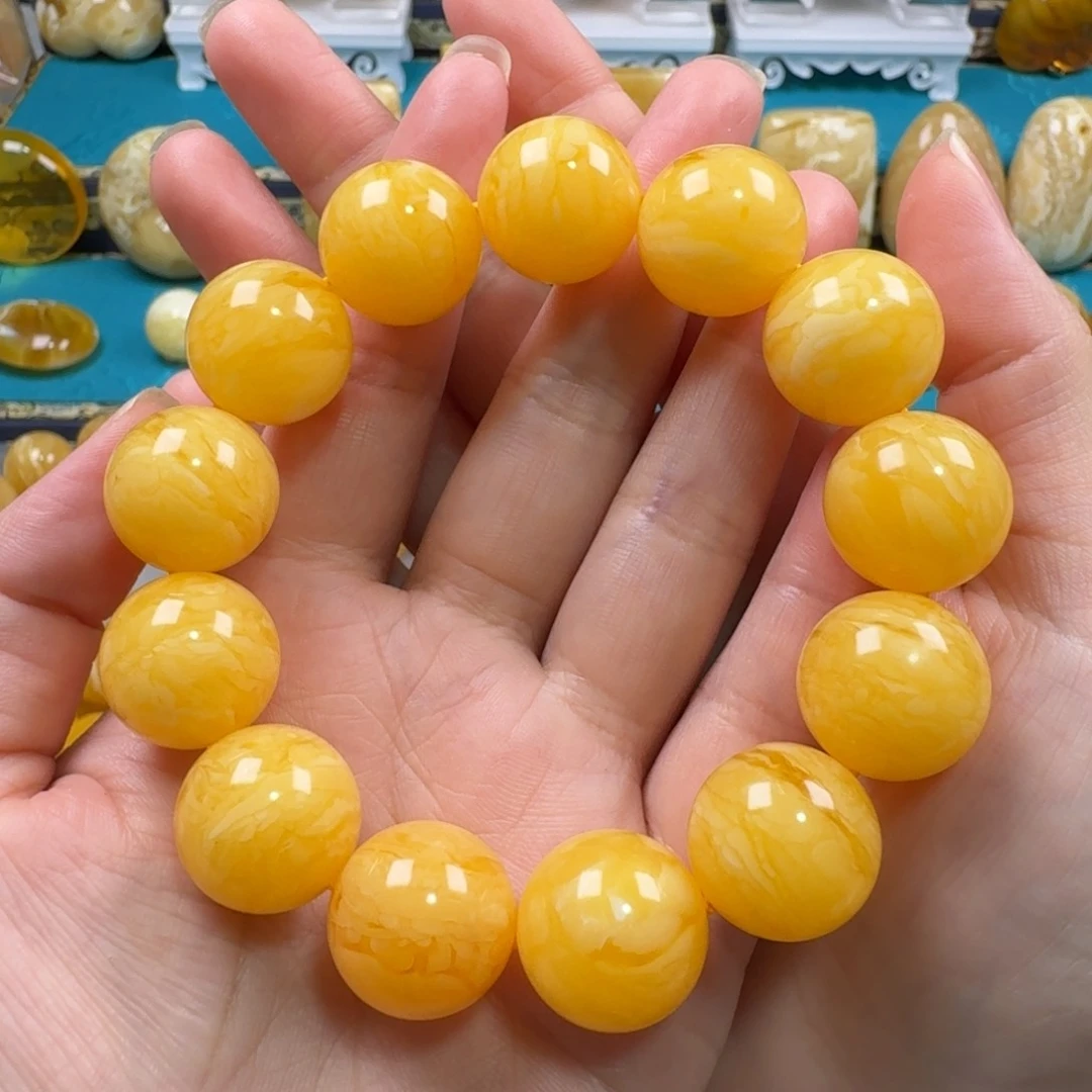 未镶嵌蜜蜡手链蜜蜡