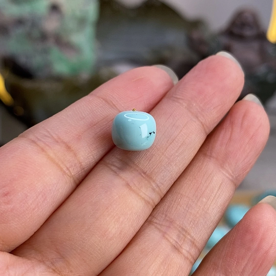 未镶嵌绿松石珠宝奇石8.6×7.7