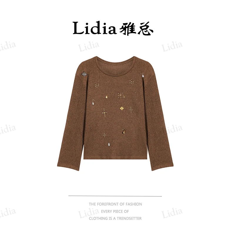 Lidia雅总 |卫衣长袖上衣女时尚百搭重工百搭JYY-W62109