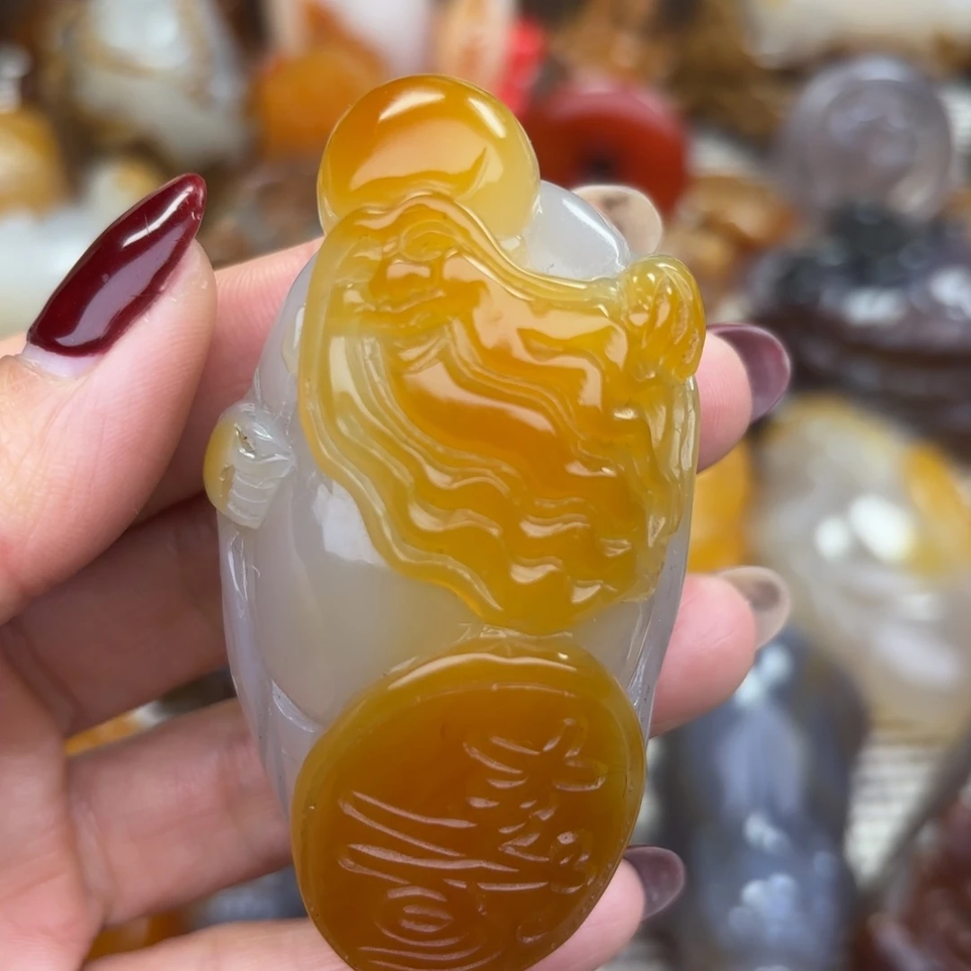 未镶嵌把件玛瑙/玉髓