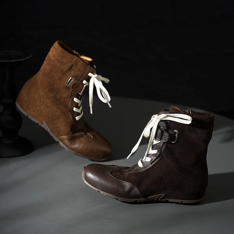 599/意大利进口马皮运动大底成都原厂猎装拳击靴短靴