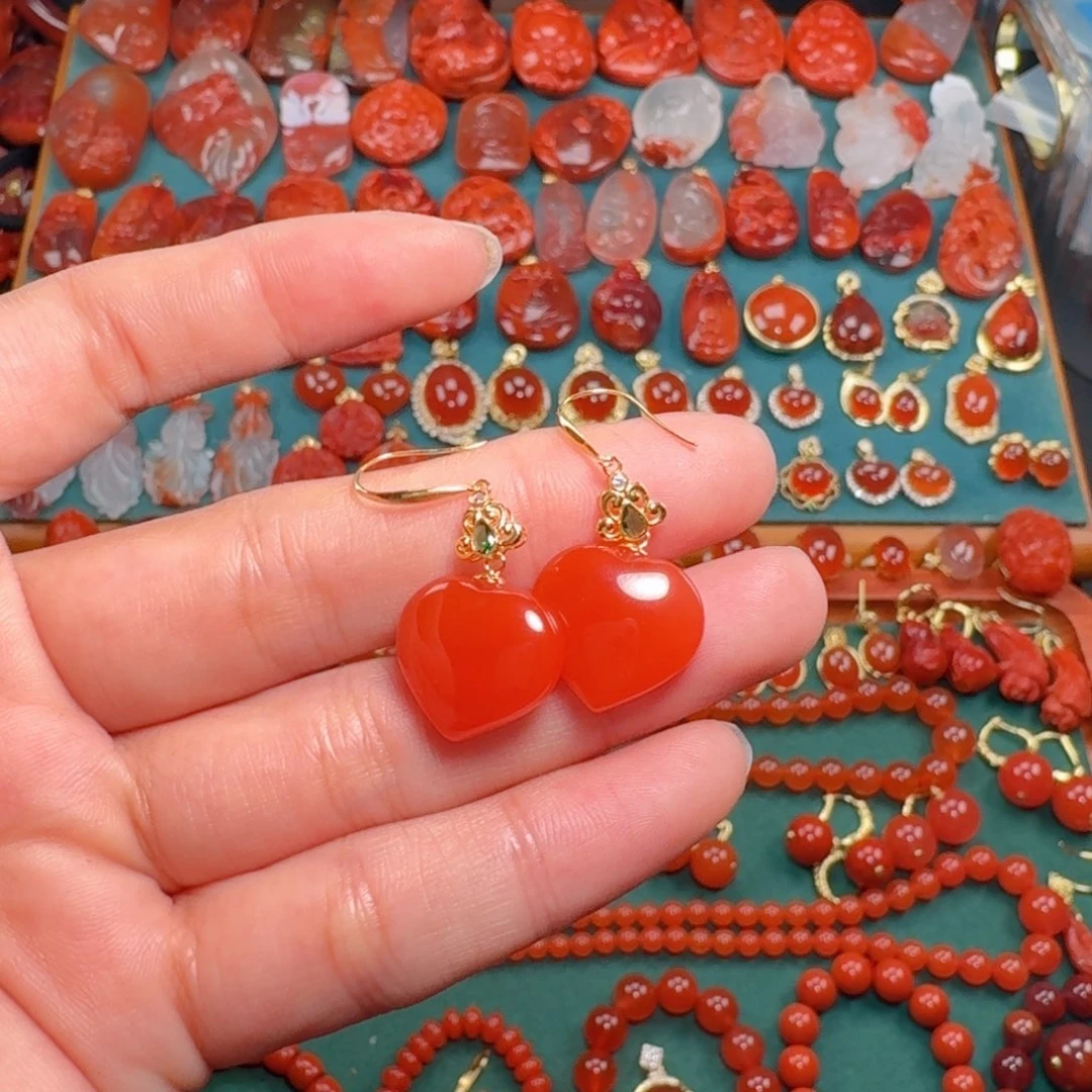 南红玛瑙南红保山18K金镶嵌