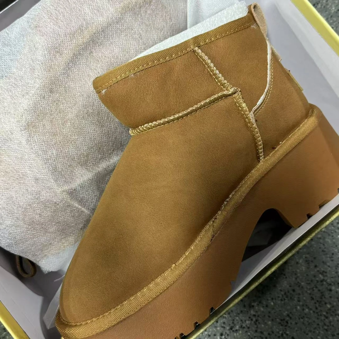 【35-40码】雪地靴女款冬季增高防滑棉鞋加绒加厚保暖短靴子3309