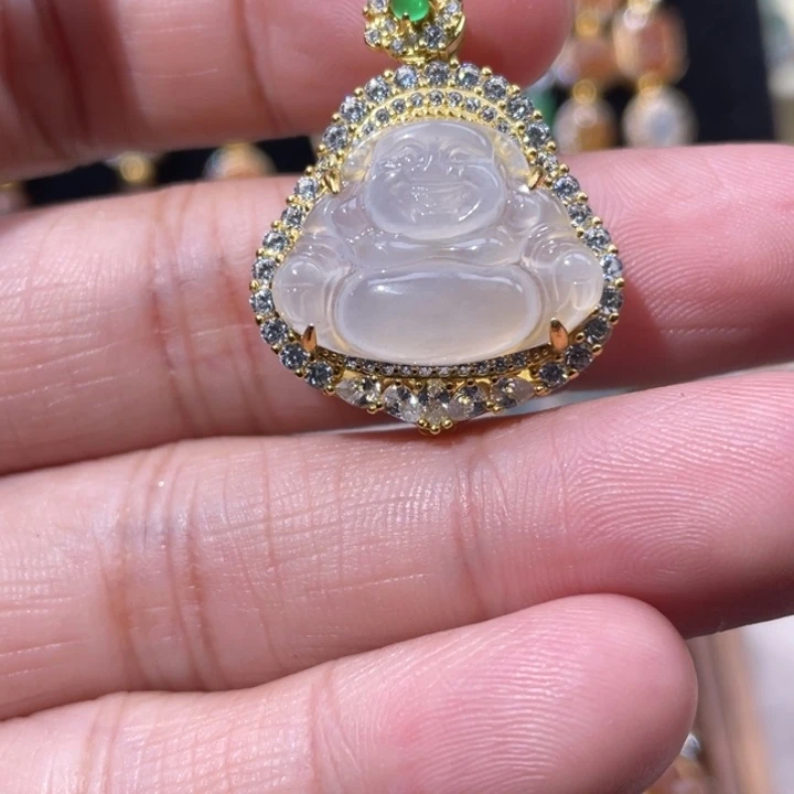 翡翠银S925镶嵌颈饰