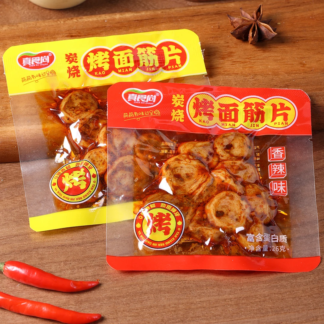 烤面筋片香辣爆辣条面筋圈麻辣网红零食辣条童年记忆解馋小吃