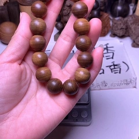 檀香木手串/手链檀香黑肉1.5/15横纹虎沉