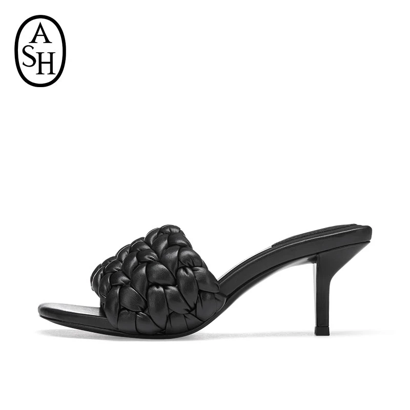 ASH女款ROSE系列时尚黑色细跟法师凉鞋