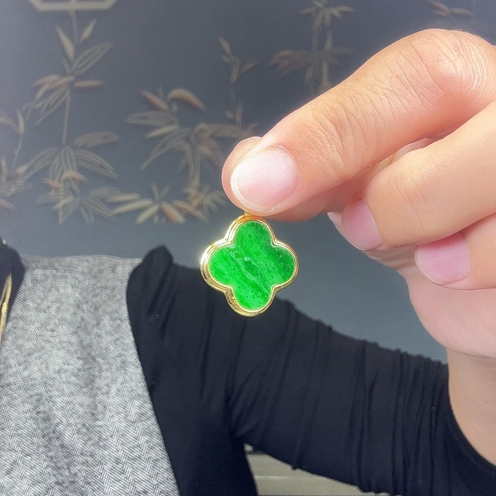 翡翠银S925镶嵌吊坠(不含链)