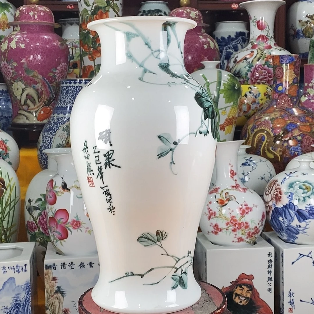 2***子摆件陶景德镇陶瓷冬瓜瓶