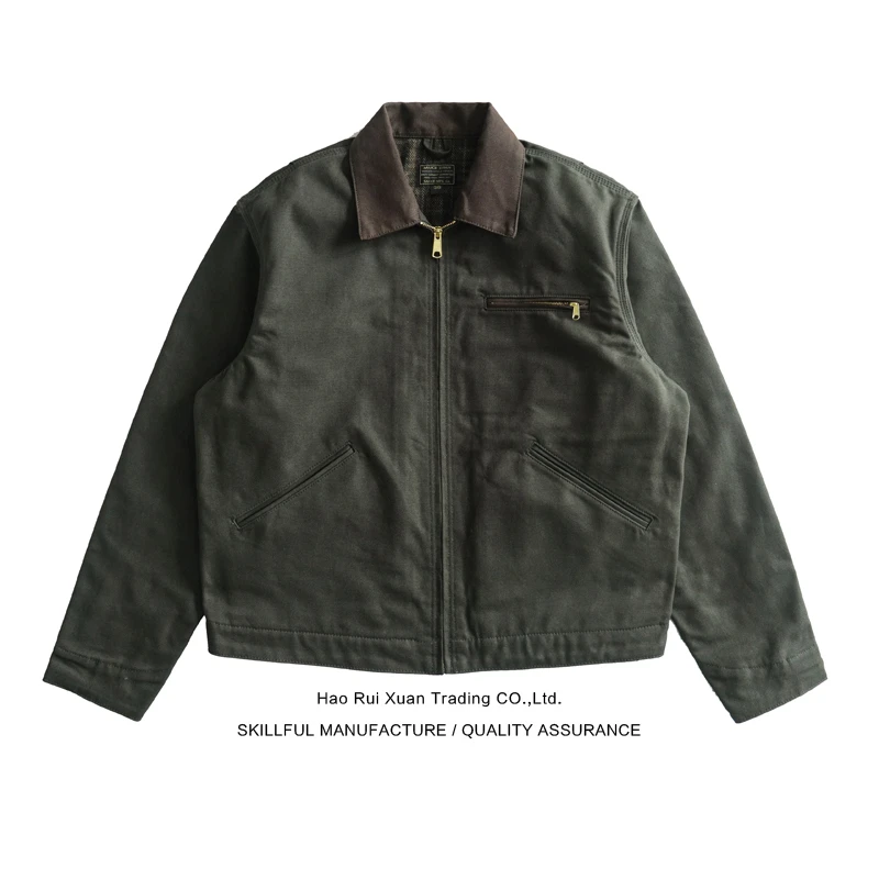 沾酱 J97底特律夹克美式帆布工装阿美咔叽外套苔藓绿汽油蓝非j001