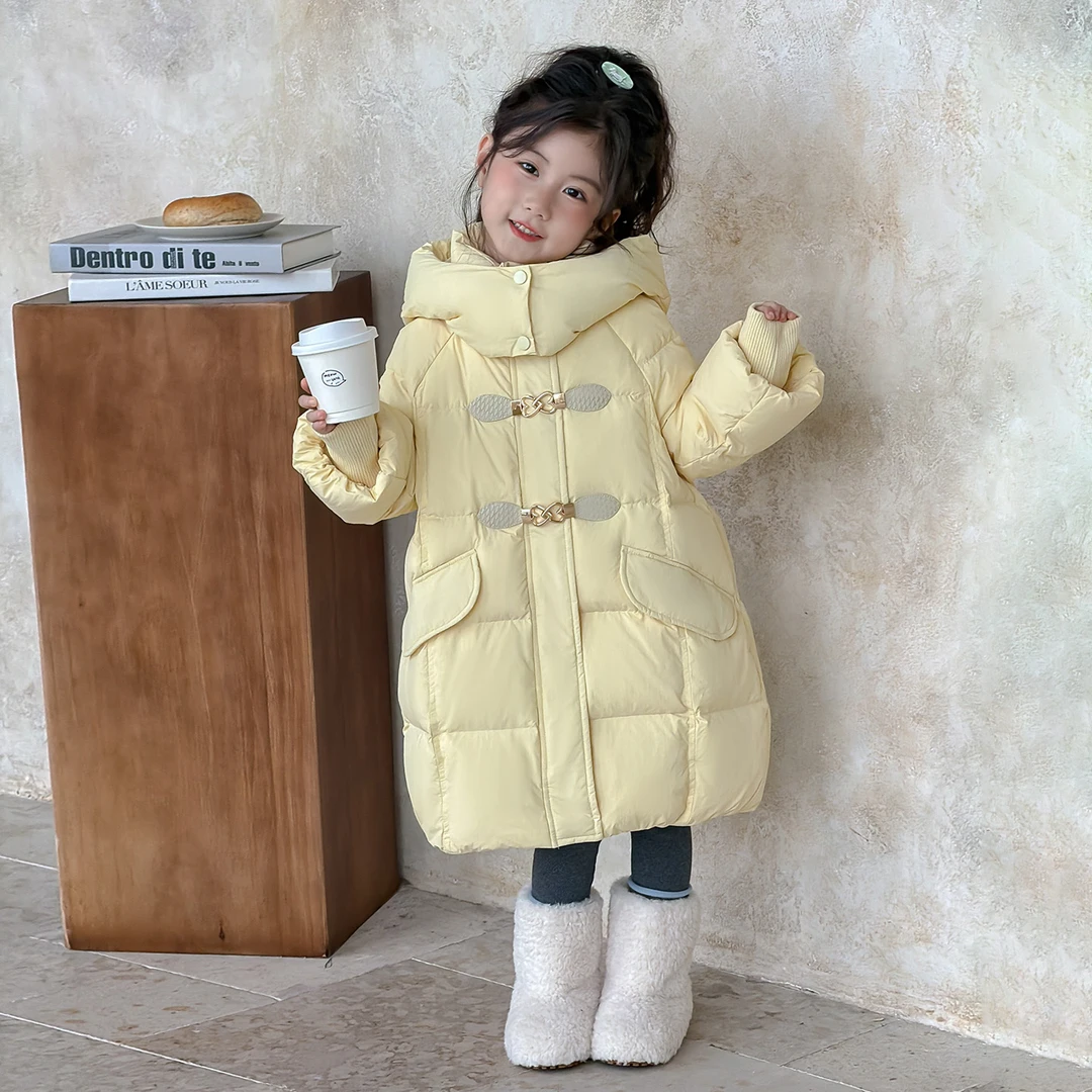 女童羽绒服2025新款洋气女宝宝冬季保暖棉袄儿童冬装棉服