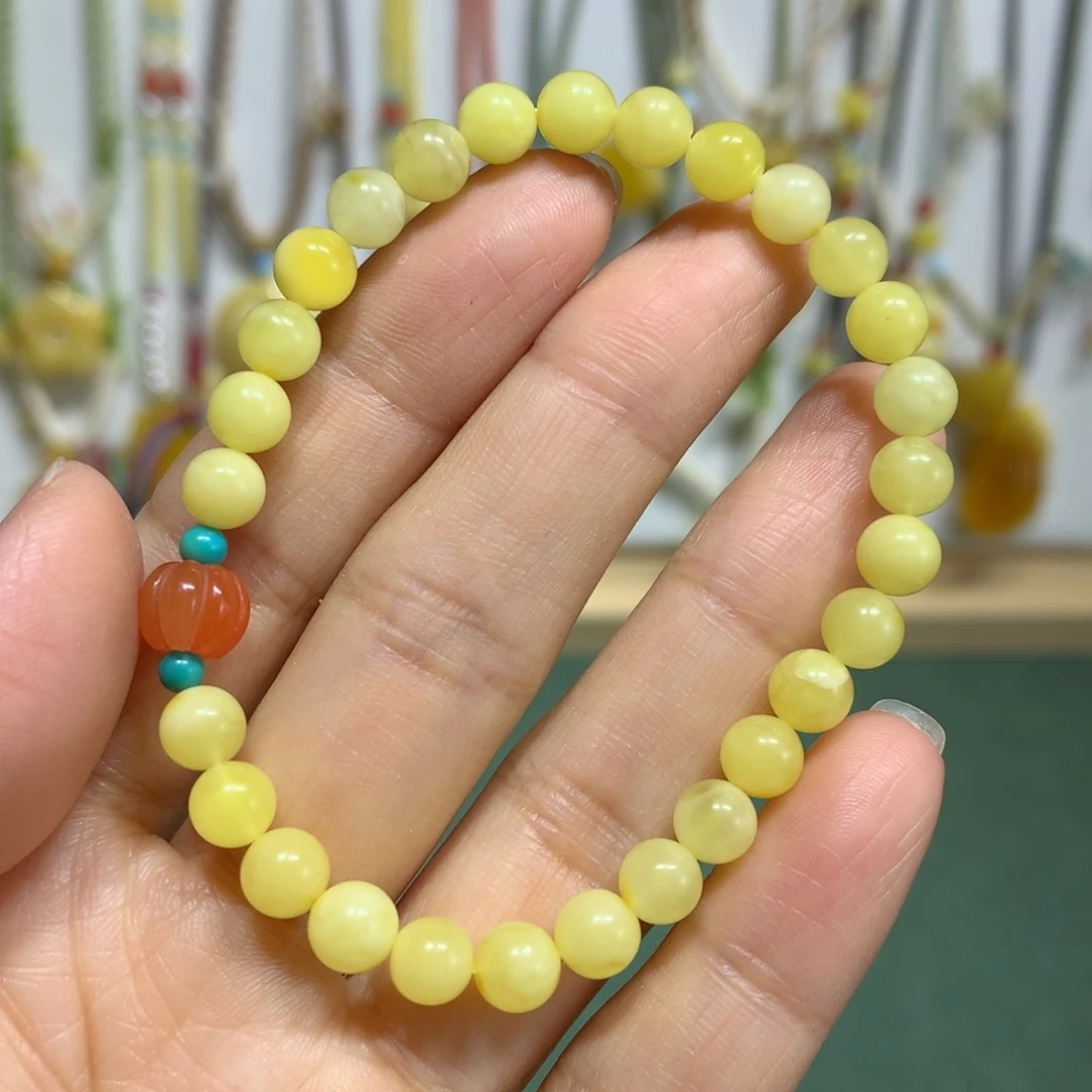 蜜蜡手链未镶嵌6mm尺寸