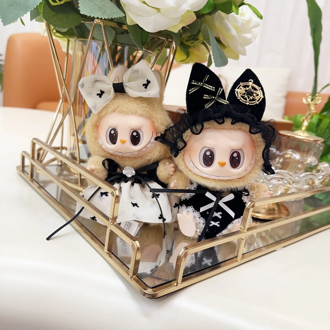 17cm公仔娃衣棉花娃娃拉布布一代坐坐娃衣兔女郎公仔衣服挂件娃衣