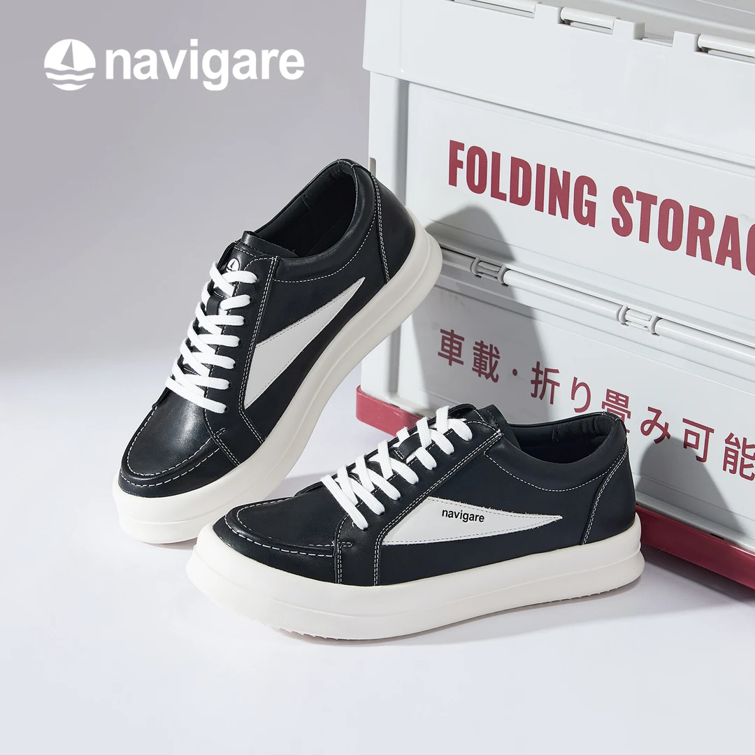 Navigare/纳维凯尔2025秋季新款复古轻质男士潮流低帮休闲板鞋