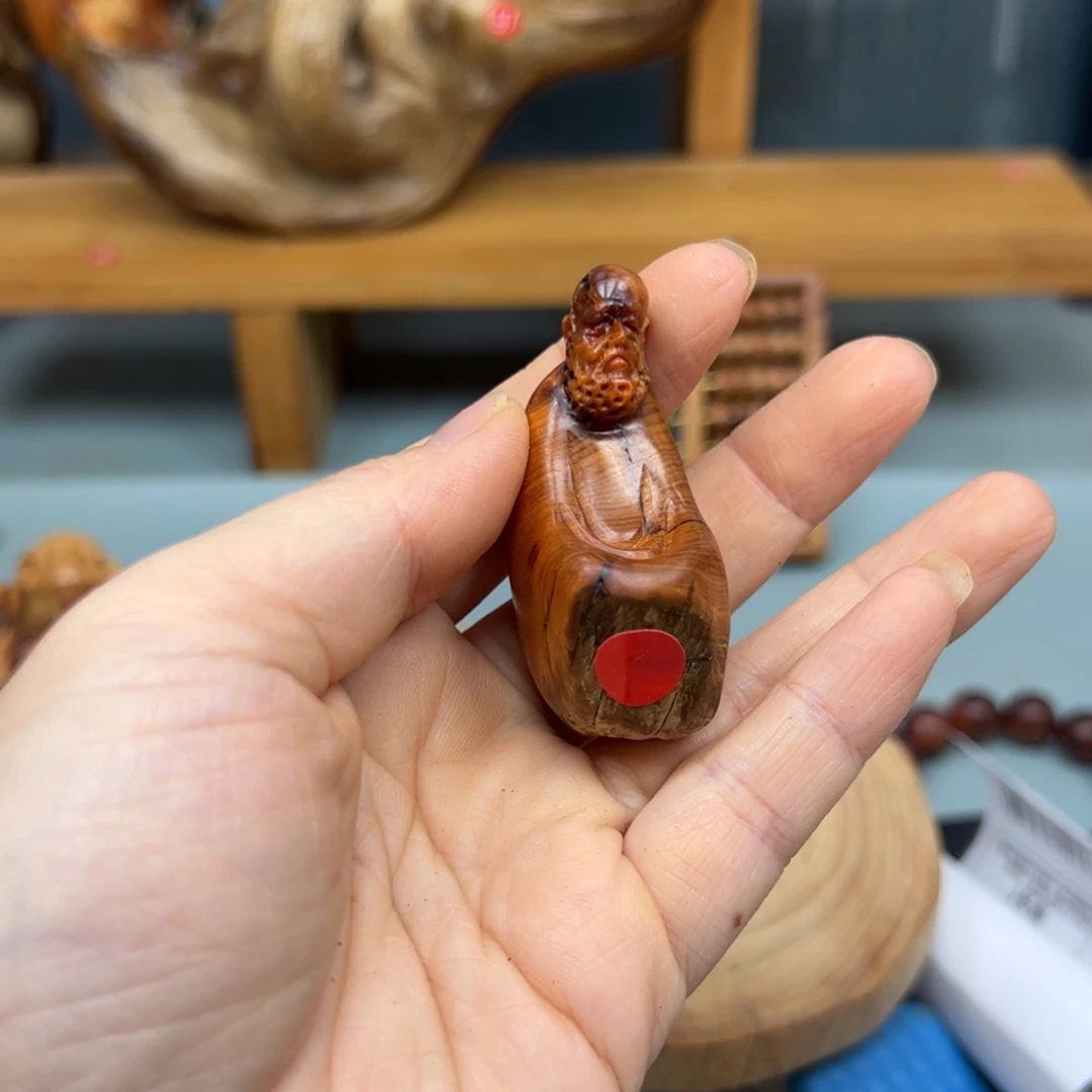 抗***态木崖柏木摆件手把件