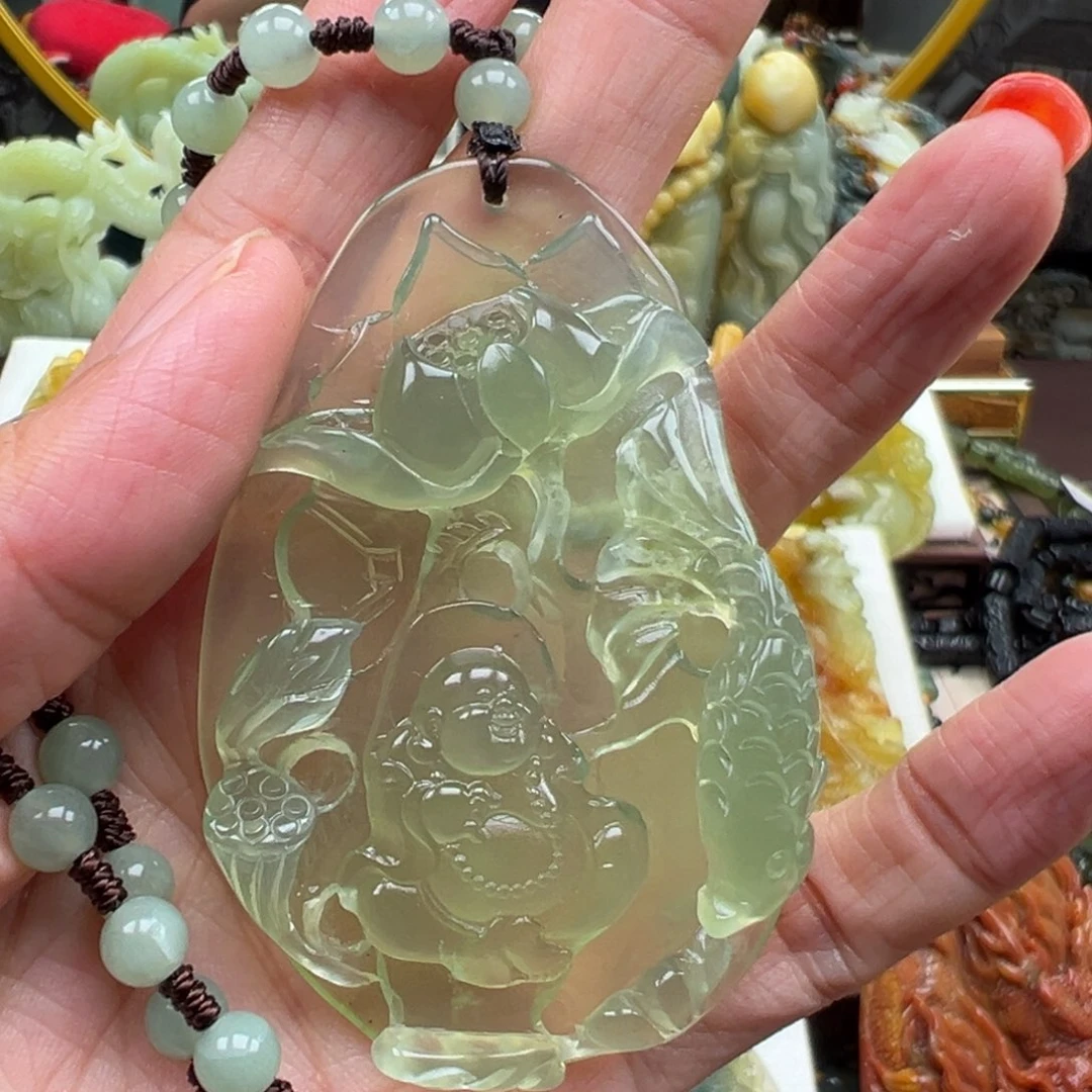 岫玉未镶嵌挂件挂件