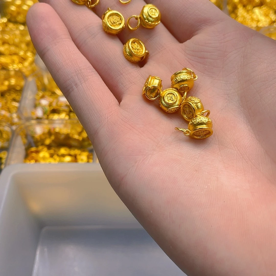 锆石铜合金聚宝盆吊坠1个