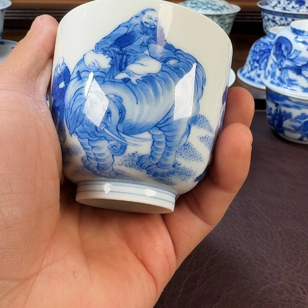 瓷片孫*生现代景德镇陶瓷手绘茶具