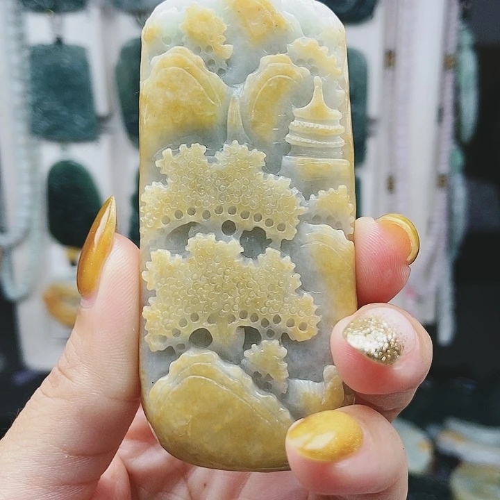 翡翠未镶嵌颈饰翡翠