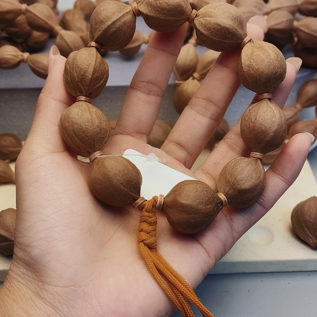 器****手串橄榄核梅林铁核21 。25原皮三花