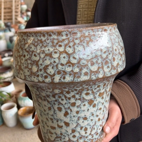 紫砂花盆高28口22————