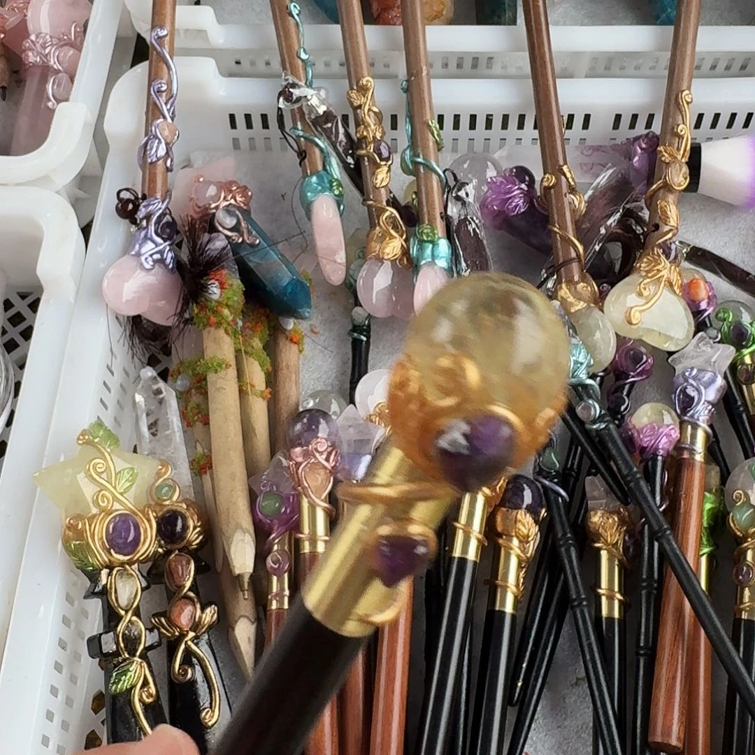 A***总手链未镶嵌黄晶紫水晶