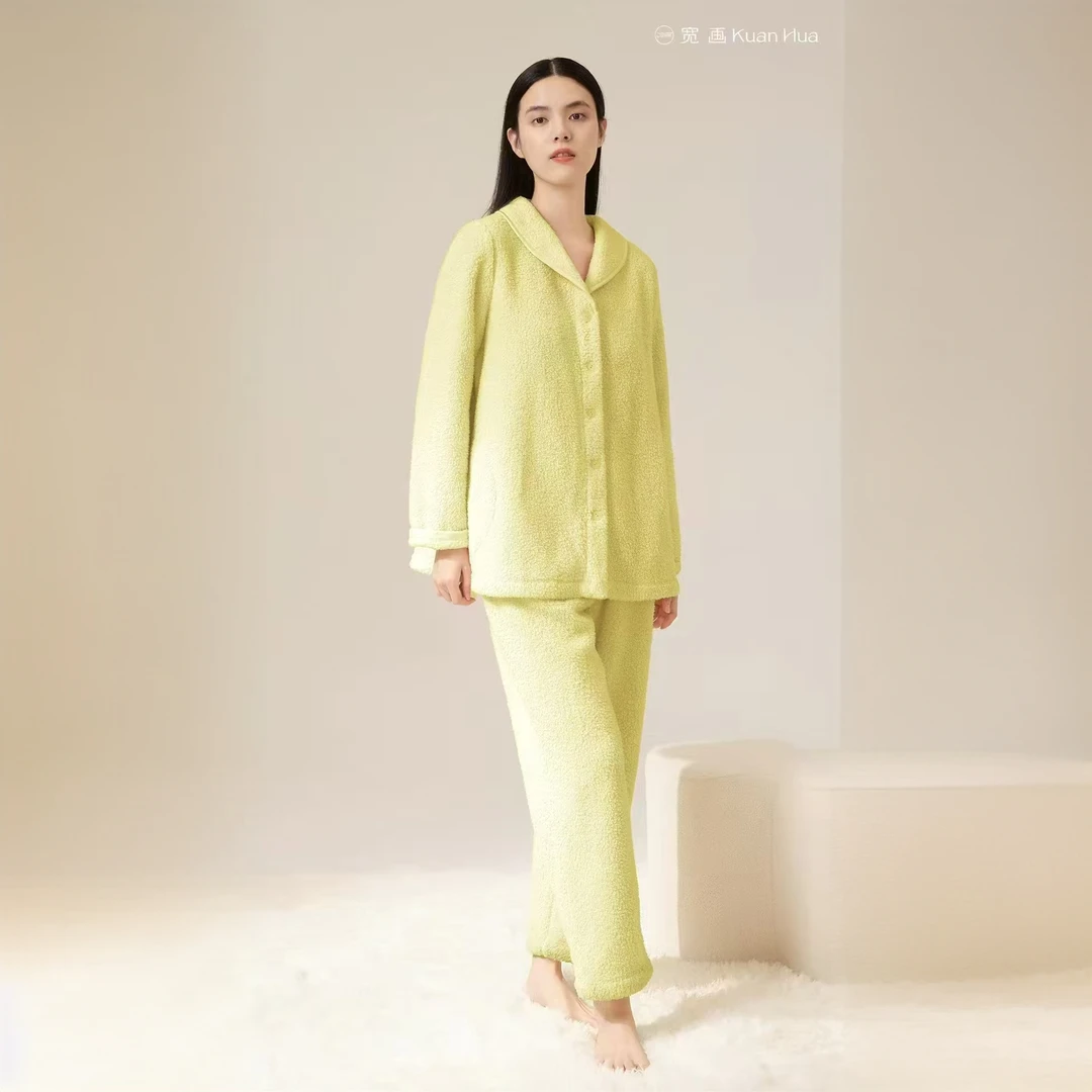 宽画棉花糖暖绒系列女士家居服80020加厚