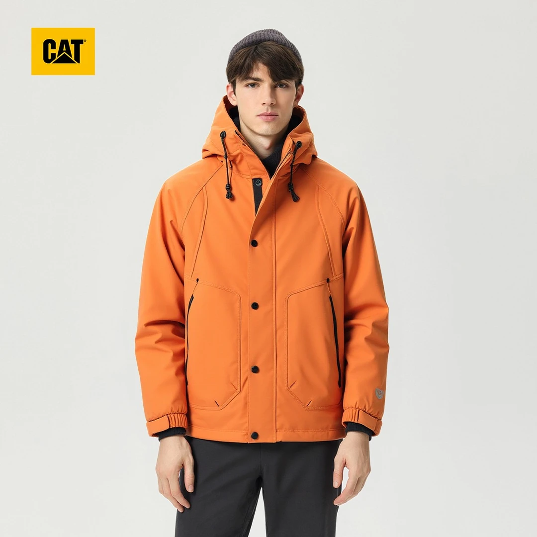 CAT卡特秋冬轻便连帽羽绒服白鸭绒保暖舒适休闲男士保暖防风冬季S