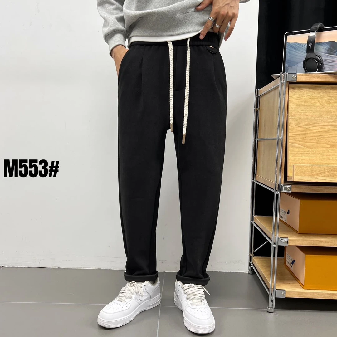 M553-1/冬季新款加厚加绒束脚裤宽松潮流