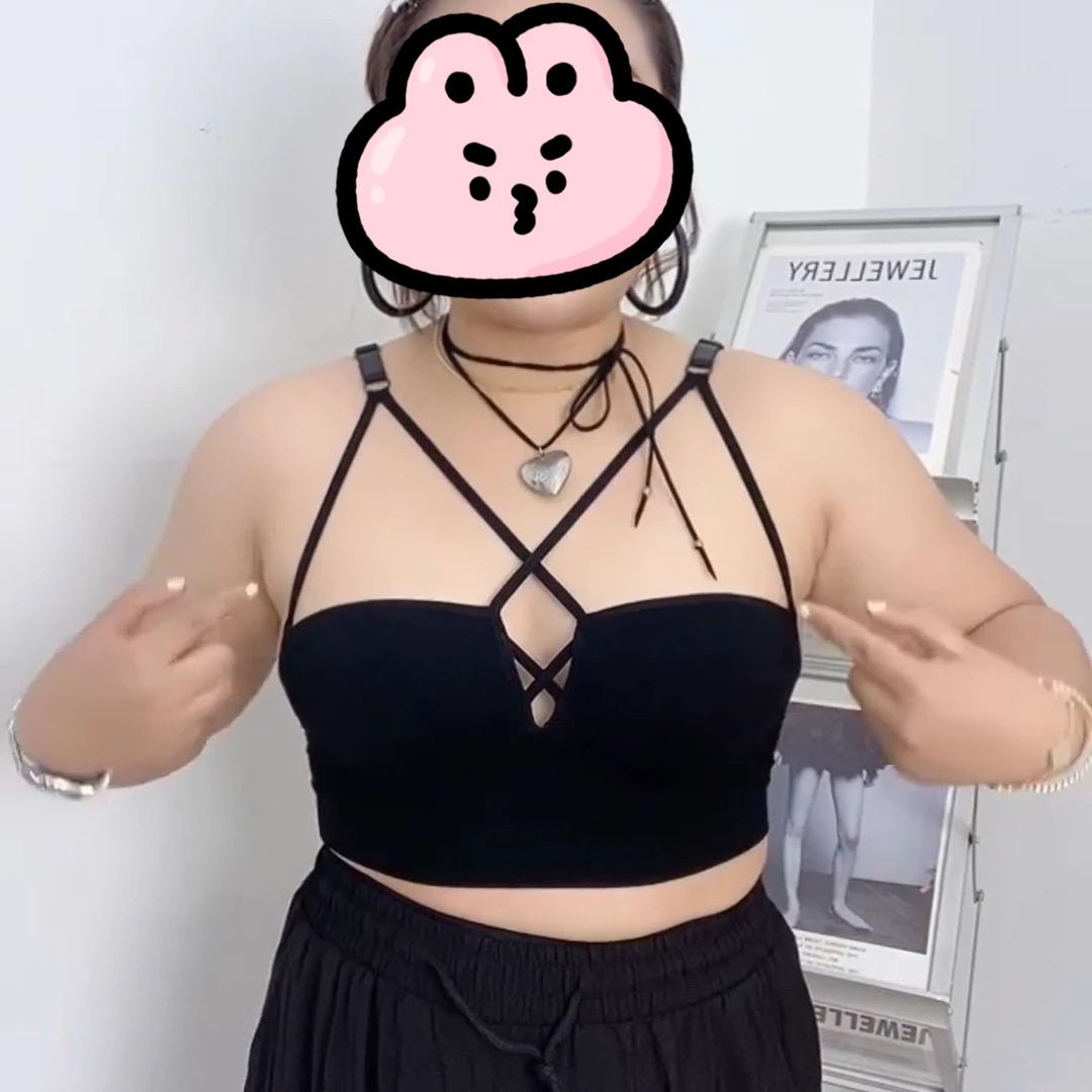 180大码设计感美背背心