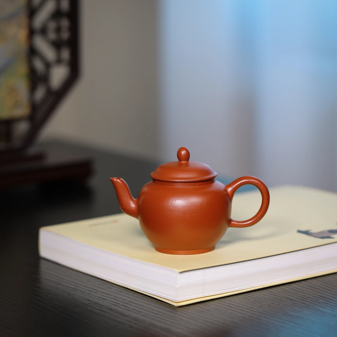 宜兴正品原矿紫砂壶孟臣款朱泥小品壶小容量手把壶南州高士110CC