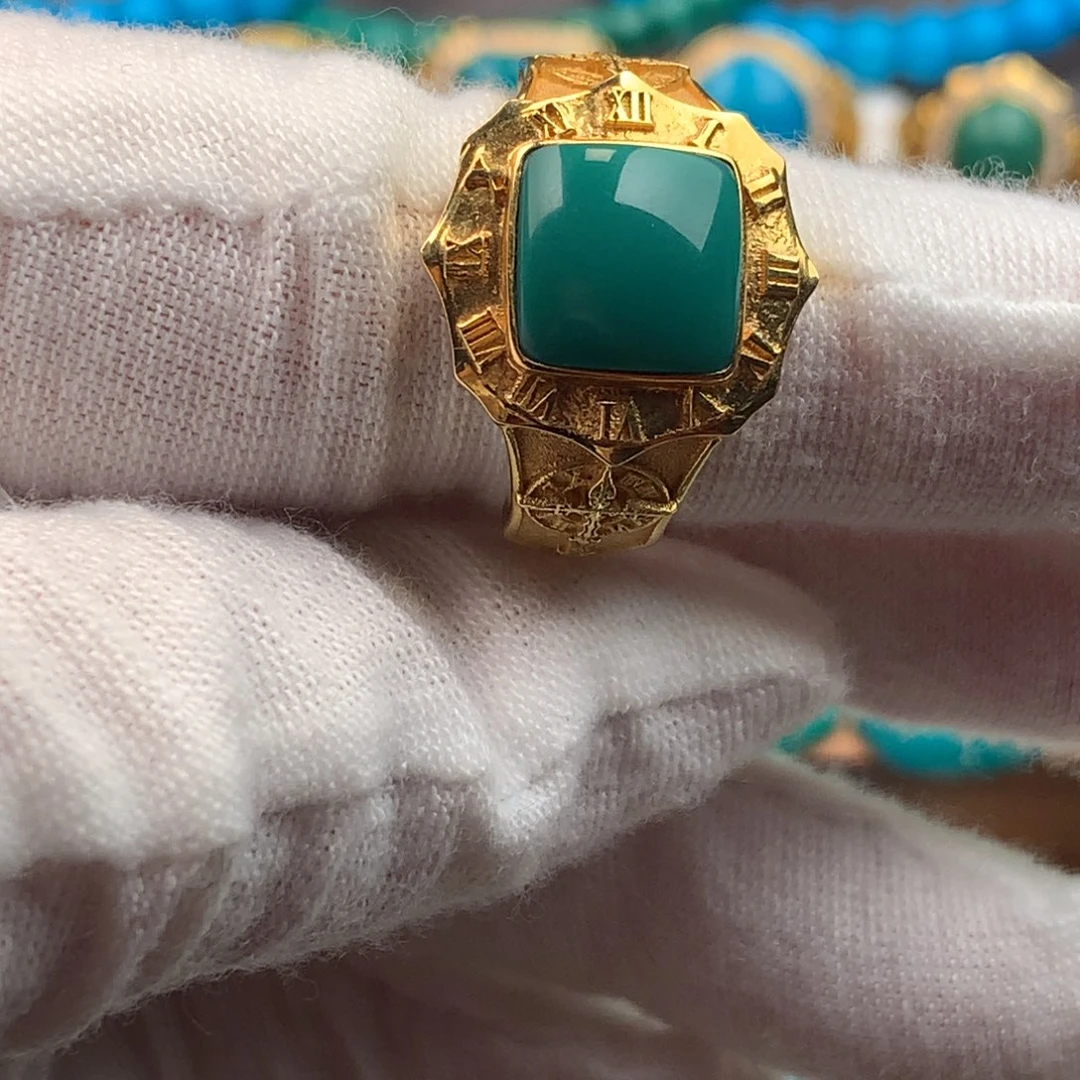 绿松石18K金镶嵌绿松石