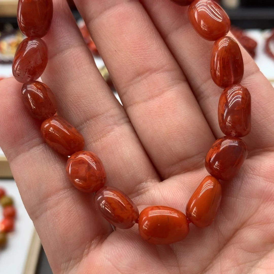 南红玛瑙手链未镶嵌
